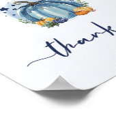 Niedliche Sweet Pumpkin Baby Shower Boy Card Buche Poster (Ecke)