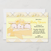 NIEDLICHE Sweet Yellow Baby Dusche Einladung (Vorderseite)