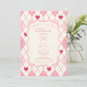 Niedliche Sweetheart Valentine's Day Babydusche Einladung (Stehend Vorderseite)