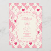Niedliche Sweetheart Valentine's Day Babydusche Einladung (Vorne/Hinten)