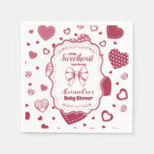 Niedliche Sweetheart Valentine's Day Babydusche Serviette (Vorderseite)