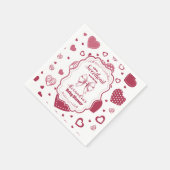 Niedliche Sweetheart Valentine's Day Babydusche Serviette (Ecke)