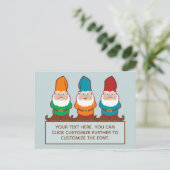 Niedliche Symbole hinzufügen Postkarte (Stehend Vorderseite)