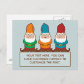 Niedliche Symbole hinzufügen Postkarte (Vorne/Hinten)