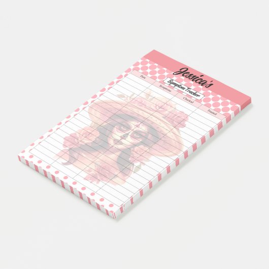 Niedliche Symptomüberwachung für den Schädel Post-it Klebezettel (angewinkelt)