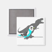 Niedliche T-rex Blue Budgie Funny Birb Memes schre Magnet (Vorderseite/Rückseite)