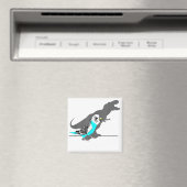 Niedliche T-rex Blue Budgie Funny Birb Memes schre Magnet (In Situ (Geschirrspüler))