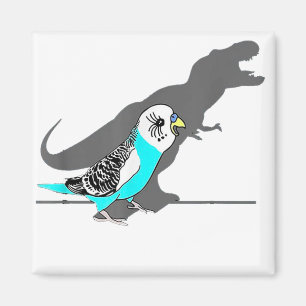 Niedliche T-rex Blue Budgie Funny Birb Memes schre Magnet