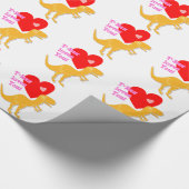 Niedliche T-Rex Dinosaurier-Lieben Sie! Geschenkpapier (Ecke)