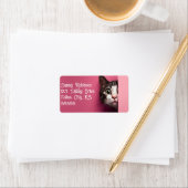 Niedliche Tabby Cat Flüchtige Blick Adressaufkleber (Insitu)