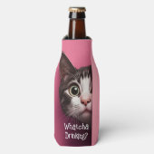 Niedliche Tabby Cat Flüchtige Blick Flaschenkühler (Flaschenvorderseite)