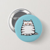 Niedliche Tabby Cat - Kawaii Kitty für Katzenliebh Button (Vorne & Hinten)