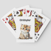 Niedliche Tabby Cat Spielkarten für Wasserfarben (Rückseite)