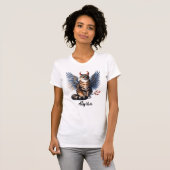 Niedliche Tabby Demon und Angel Cat T-Shirt (Vorne ganz)
