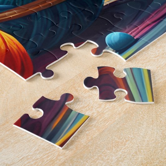 Niedliche Tabby Kätzchen, farbiges Garn, Platz Puzzle (Seite)