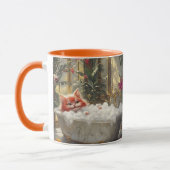 Niedliche Tabby Katze Entspannen in luxuriösem Mar Tasse (Links)