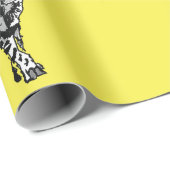 Niedliche Tabby Katze Gelbe Kunst Geschenkpapier (Rolleneckpunkt)