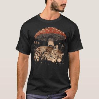 Niedliche Tabby-Katze Graue Katze Cottagecore-Ästh T-Shirt