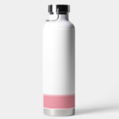 Niedliche Tabby Katze & Herz auf Rosa & Weiß Trinkflasche (Rechts)