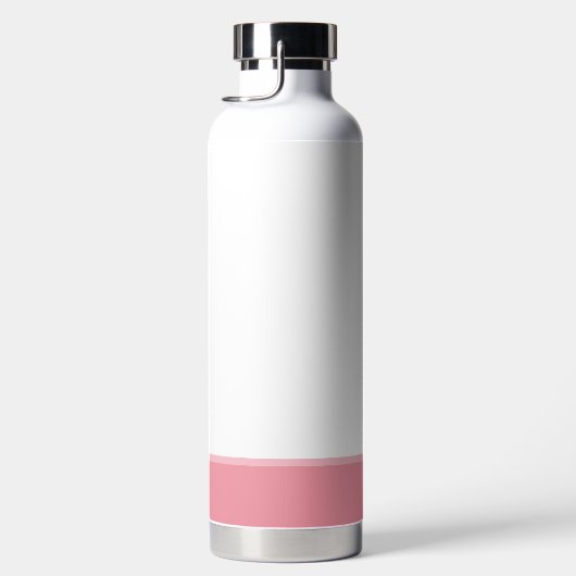 Niedliche Tabby Katze & Herz auf Rosa & Weiß Trinkflasche (Rechts)