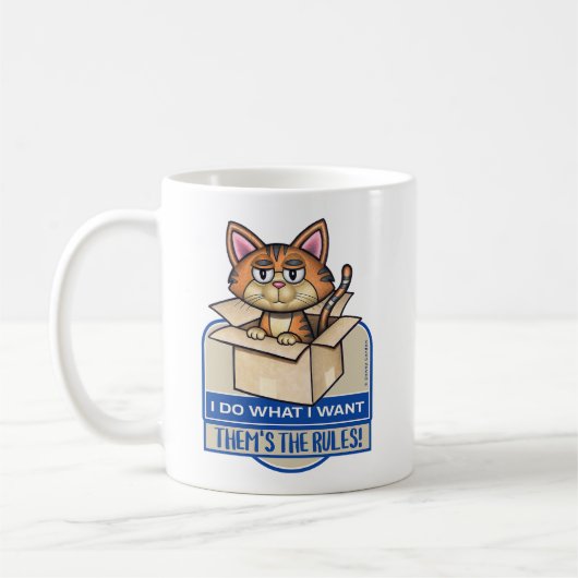 Niedliche Tabby Katze Ich tue, was ich Gewollt hab Kaffeetasse (Links)