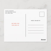 Niedliche Tabby Katze mit Herz Einladung zum Gebur Postkarte (Rückseite)