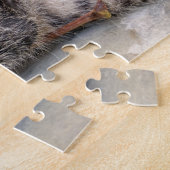 Niedliche Tabby-Katze mit Leder - Puzzle (Seite)