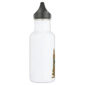 Niedliche Tabby-Katze mit Monogramm der Glas-| Trinkflasche (Links)