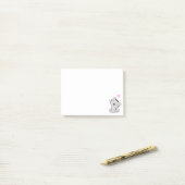 Niedliche Tabby Katze und Herz auf White Post-it N Post-it Klebezettel (Auf Schreibtisch)