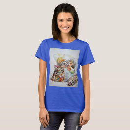 Niedliche Tabby Katze Wasserfarben Katzen Girls T  T-Shirt