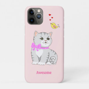 Niedliche Tabby Kitty Cat auf Light Rose Gold Case-Mate iPhone Hülle