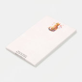 Niedliche Tablettenkatze mit Herz Post-it Klebezettel (angewinkelt)