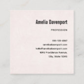 Niedliche Tablettenkatze mit Herz Quadratische Visitenkarte (Rückseite)