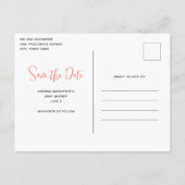 Niedliche Tablettenkatze mit Herz Save the Date Einladungspostkarte (Rückseite)