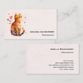 Niedliche Tablettenkatze mit Herz Visitenkarte (Vorne/Hinten)