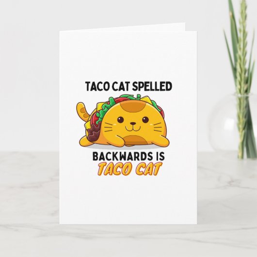 Niedliche Taco-Katze, lustige Taco-Katze, Taco- un Karte (Vorderseite)