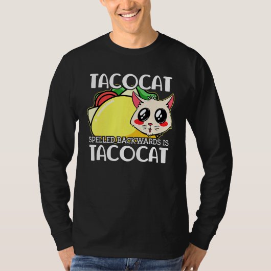 Niedliche Taco Katze rückwärts geschrieben ist Tac T-Shirt (Vorderseite)