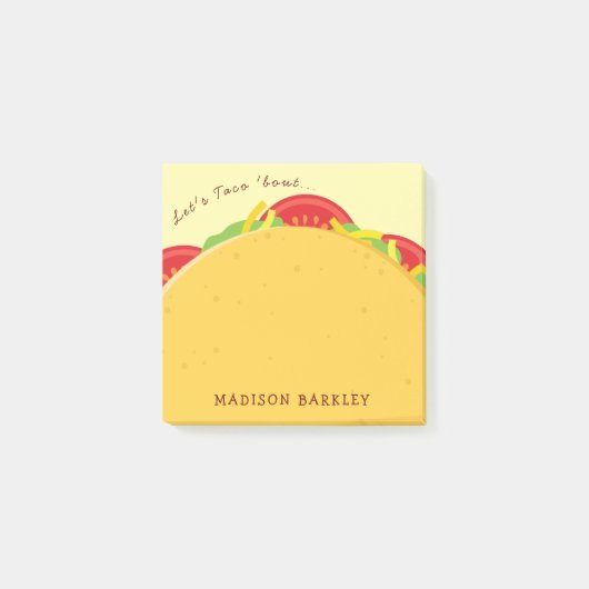 Niedliche Taco-Kinder Post-it Klebezettel (Vorderseite)