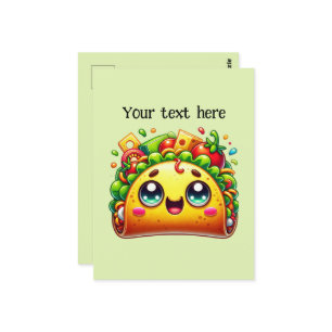 Niedliche Taco-Liebhaber anpassen Postkarte