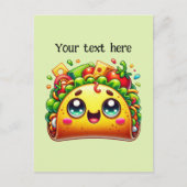 Niedliche Taco-Liebhaber anpassen Postkarte (Vorderseite)