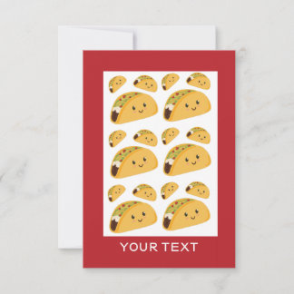 Niedliche Taco-Mustername-Karte