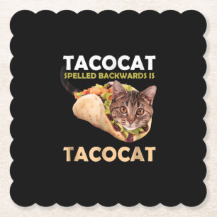 Niedliche Tacokat Taco Katze im Dunkeln Untersetzer