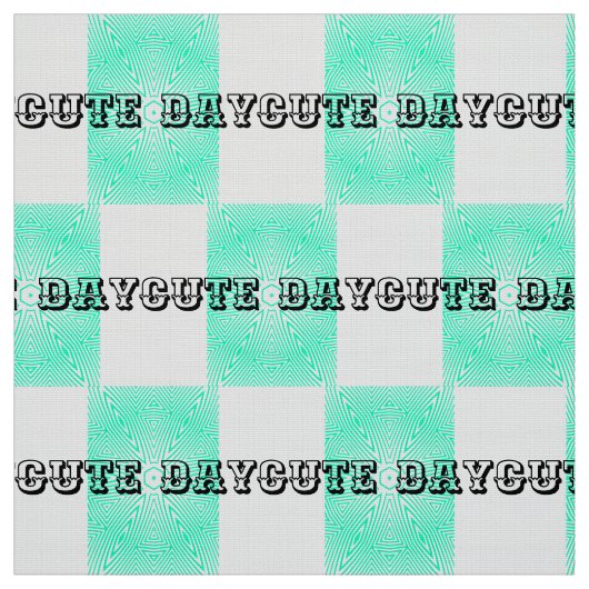 Niedliche Tagesfarbe Schwarz Aquamarin Stoff (Muster)