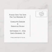 Niedliche Tandem-Bikebrücke und Groomehe Ankündigungspostkarte (Rückseite)