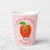 Niedliche Tanzapplikation Kawaii Cartoon Pappbecher (Rückseite)