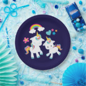 Niedliche Tanzeinheiten Magische Regenbogen & Ster Pappteller (Party)