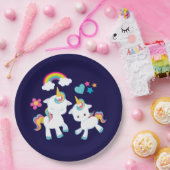 Niedliche Tanzeinheiten Magische Regenbogen & Ster Pappteller (Party)