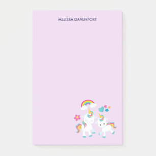 Niedliche Tanzeinheiten Magische Regenbogen & Ster Post-it Klebezettel