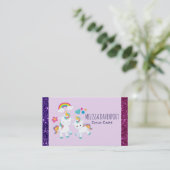 Niedliche Tanzeinheiten Magische Regenbogen & Ster Visitenkarte (Stehend Vorderseite)
