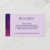 Niedliche Tanzeinheiten Magische Regenbogen & Ster Visitenkarte (Rückseite)